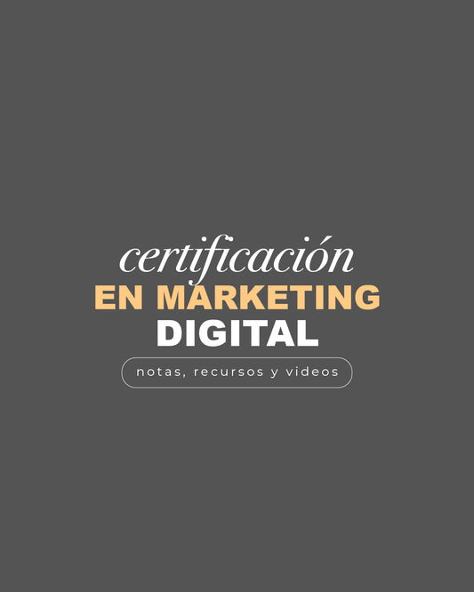 Certificación en marketing digital