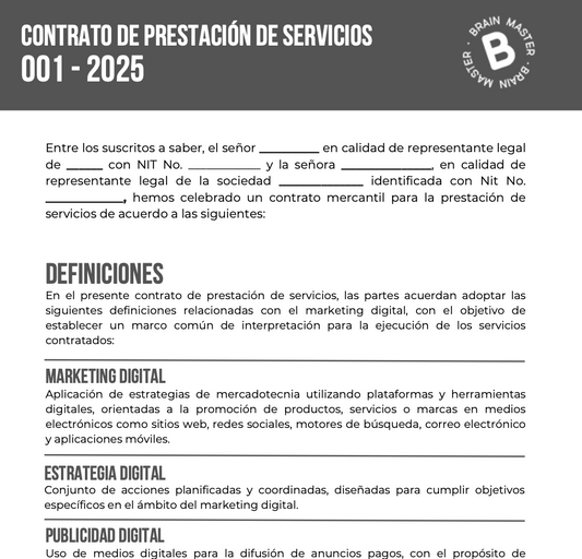Plantilla de contrato 2025