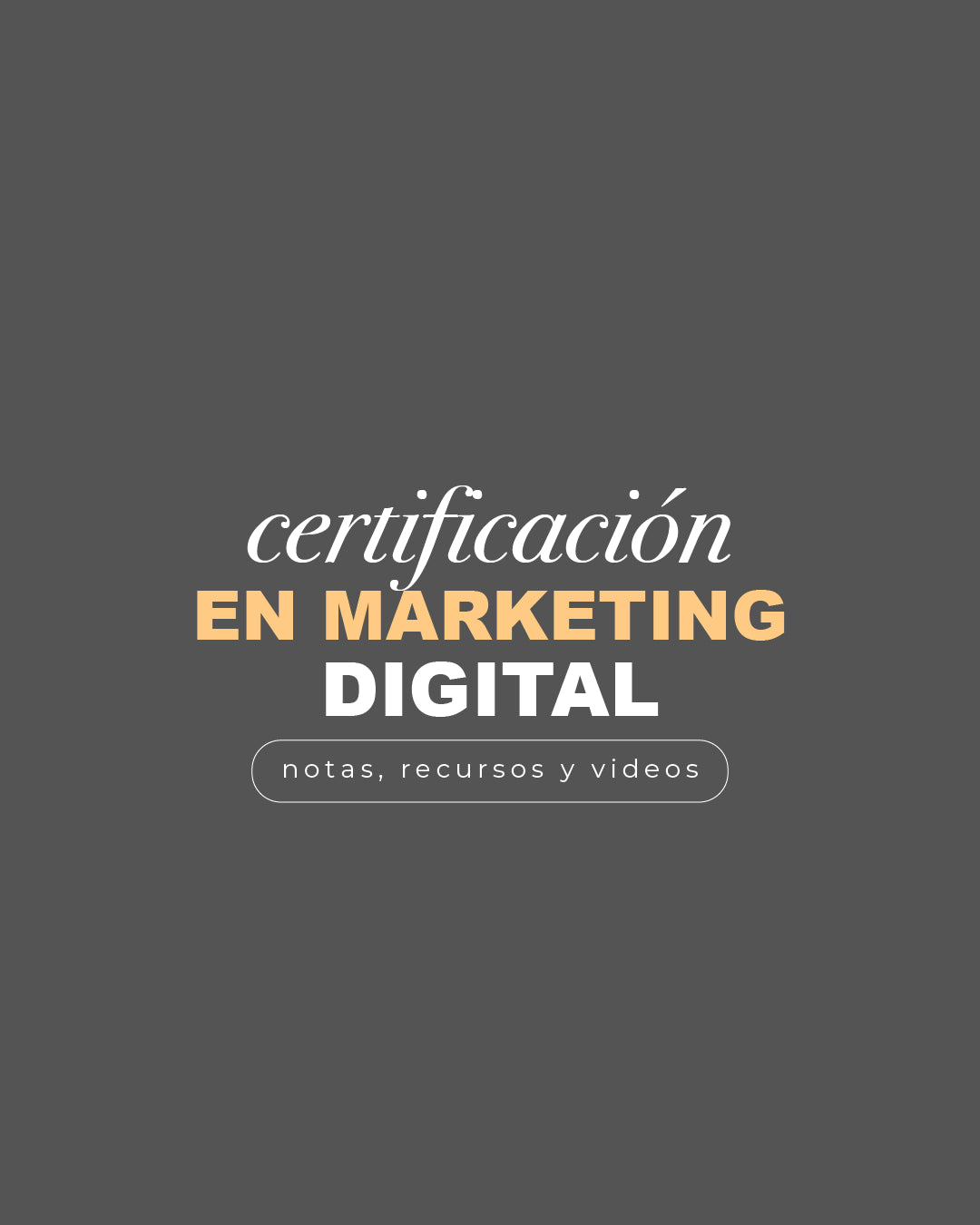 Certificación en marketing digital
